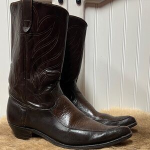 Vintage Leather Western Cowboy Boots 12